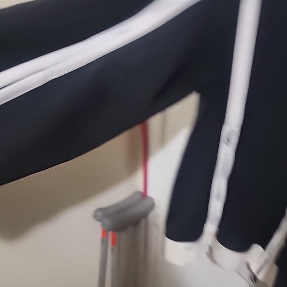 GIRBAUD Mens Full Zip Track Jacket Zipper Sleeve - Black White -2XL - Picture 13 of 13